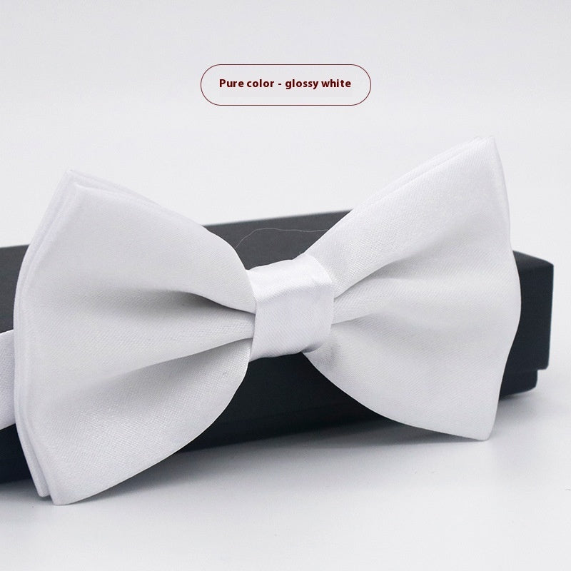Corbata de lazo para novio, de color liso, para boda, negocios, informal, para hombre