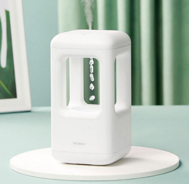 Nuevo humidificador de aire para el hogar, silencioso, para dormitorio, antigravedad, con gotas de agua y luz ambiental.
