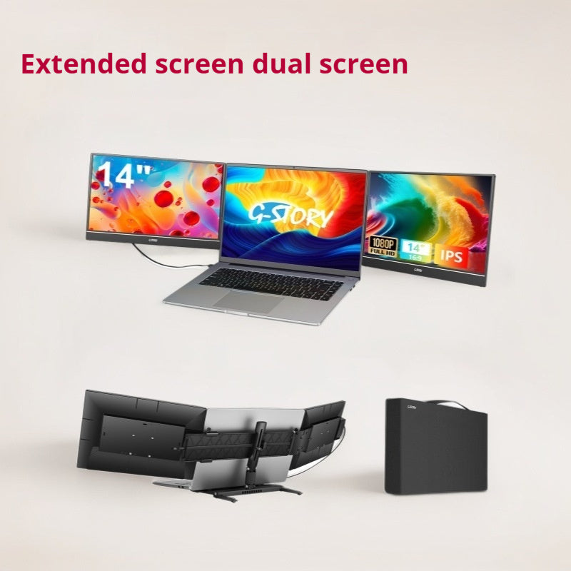 Pantalla de oficina HD de 14 pulgadas con una sola pantalla y dos pantallas