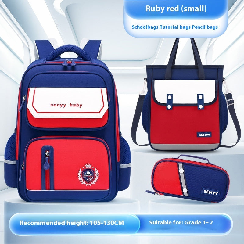 Mochila infantil con protección para la columna vertebral, impermeable, de tela Oxford de gran capacidad