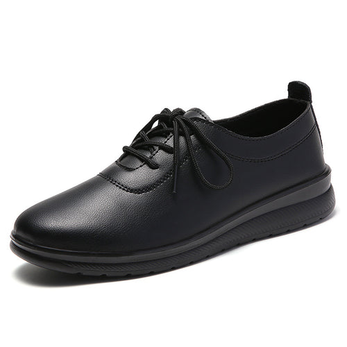 Zapatos negros de suela blanda para mujer