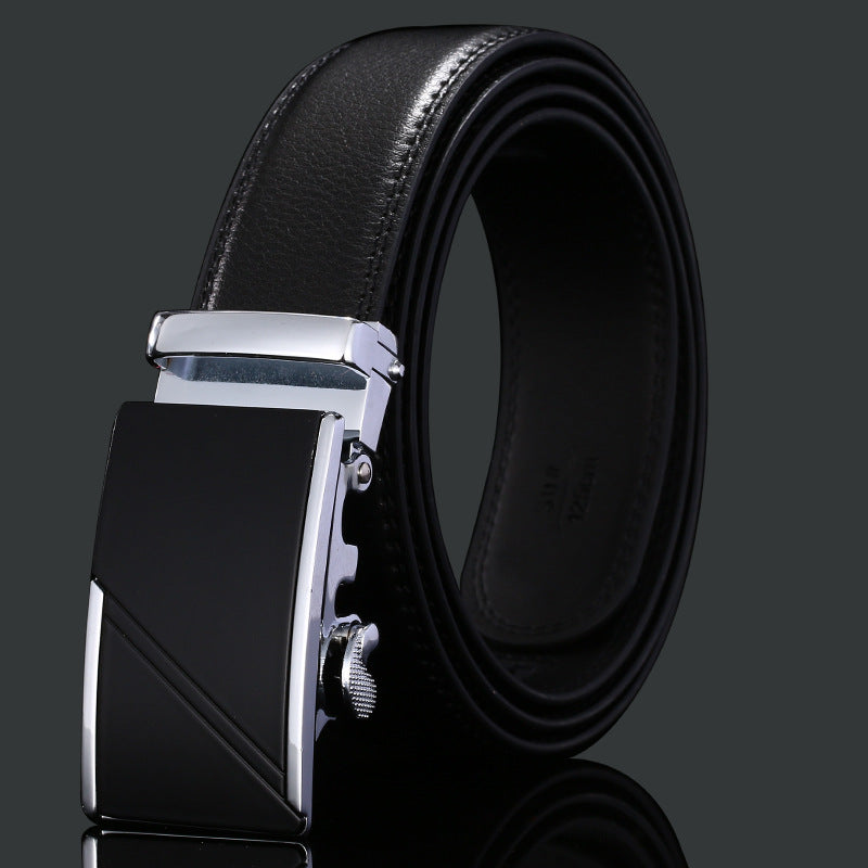 Cinturón de cuero genuino para hombre con hebilla automática