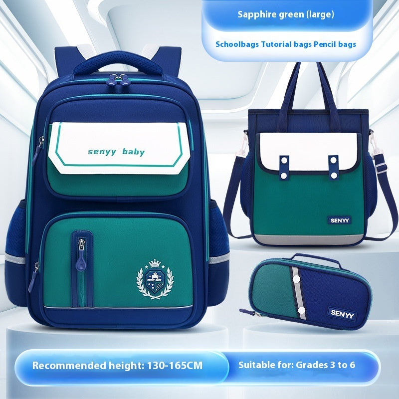 Mochila infantil con protección para la columna vertebral, impermeable, de tela Oxford de gran capacidad