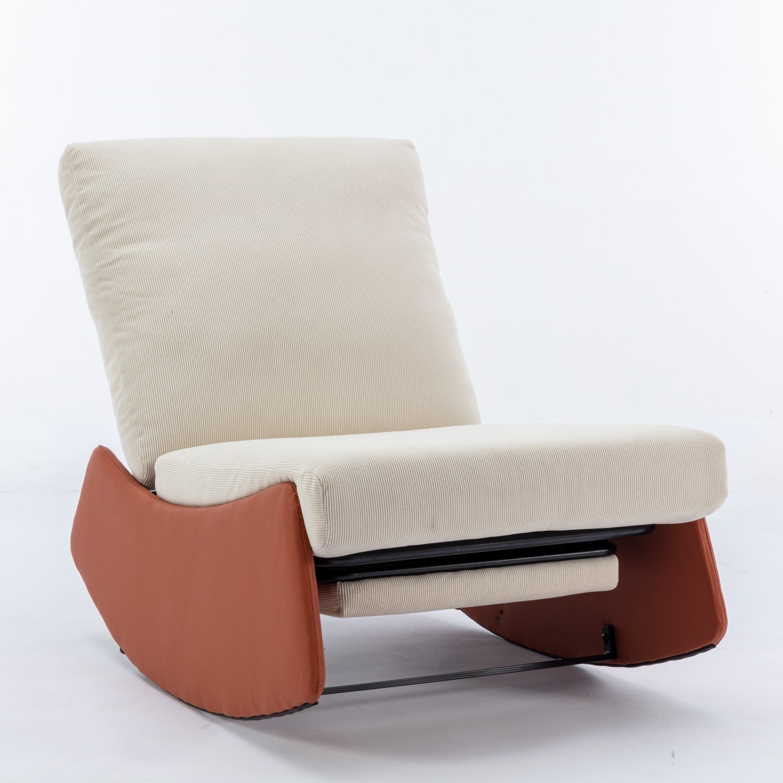 Sillón mecedor reclinable moderno, cómodo sillón mecedor para guardería con reposapiés, sillón de lectura decorativo, tapizado