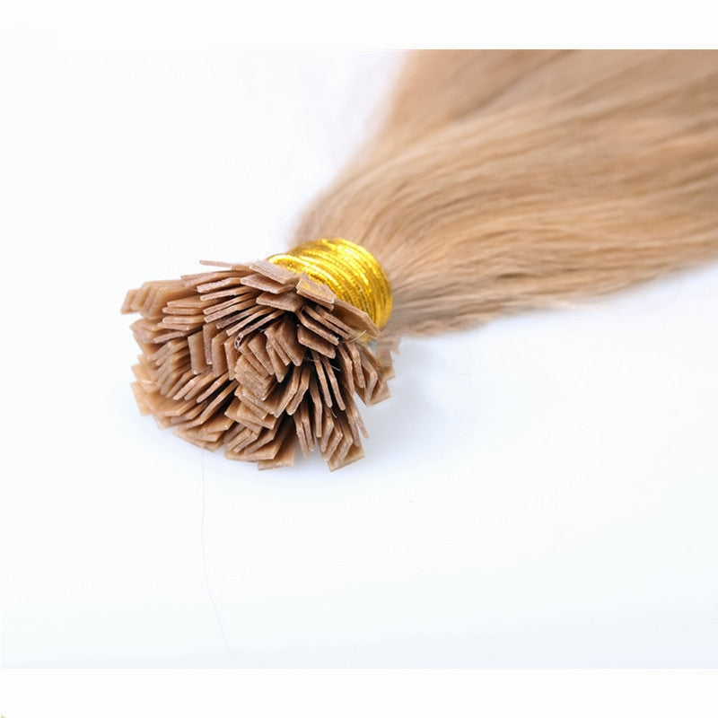 Extensiones de cabello con reflejos de color nano planos de cabello real