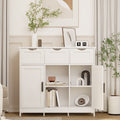 Armarios con cajones y estantes, para sala de estar, dormitorio y baño, decoración del hogar, color blanco.