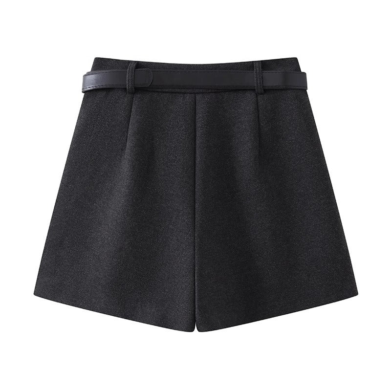Fashionable Woolen Suit Shorts For Women