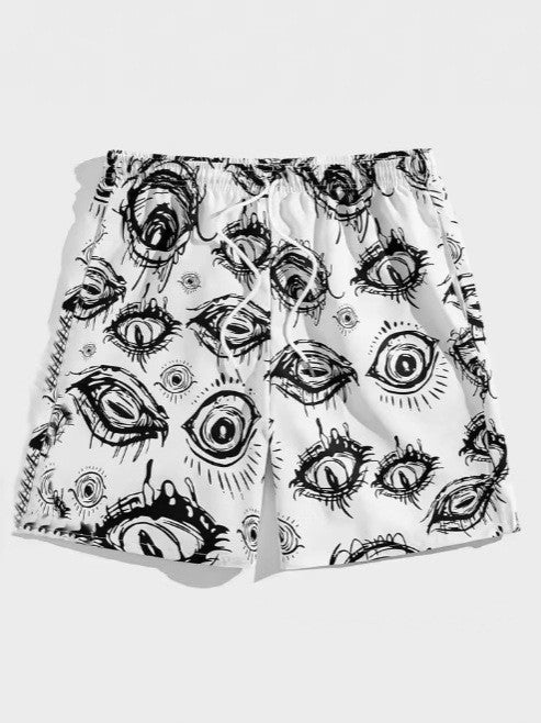 Pantalones cortos hawaianos casuales para vacaciones de verano