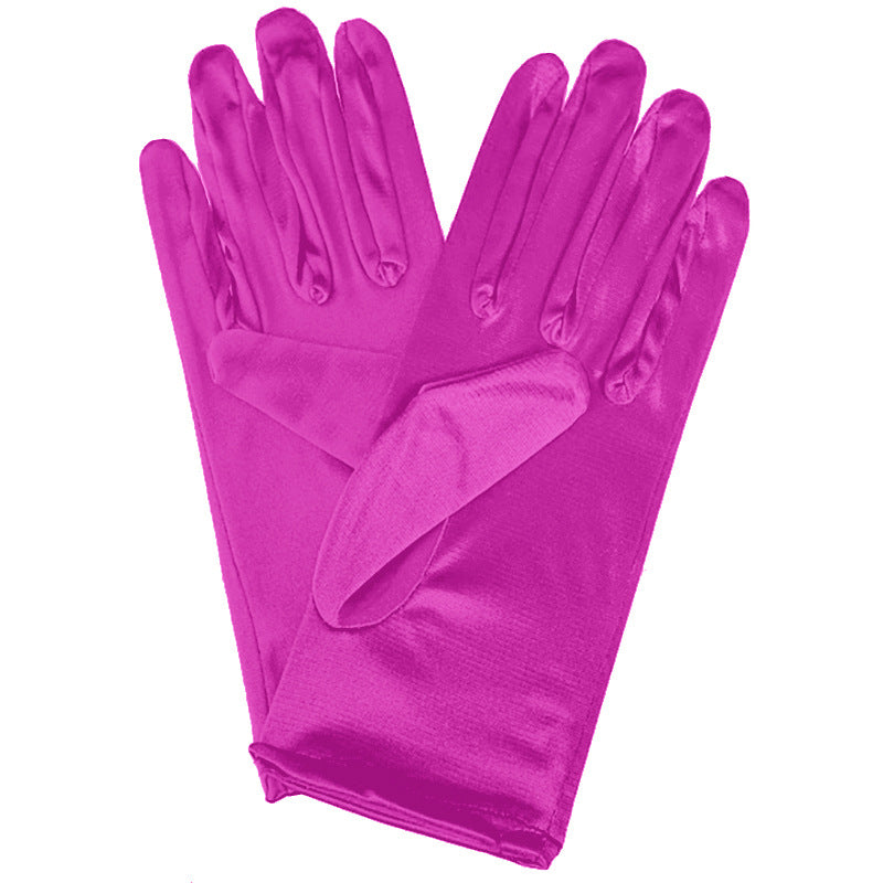 Bridal Wedding Gloves Short Satin Dress Cheongsam Gloves