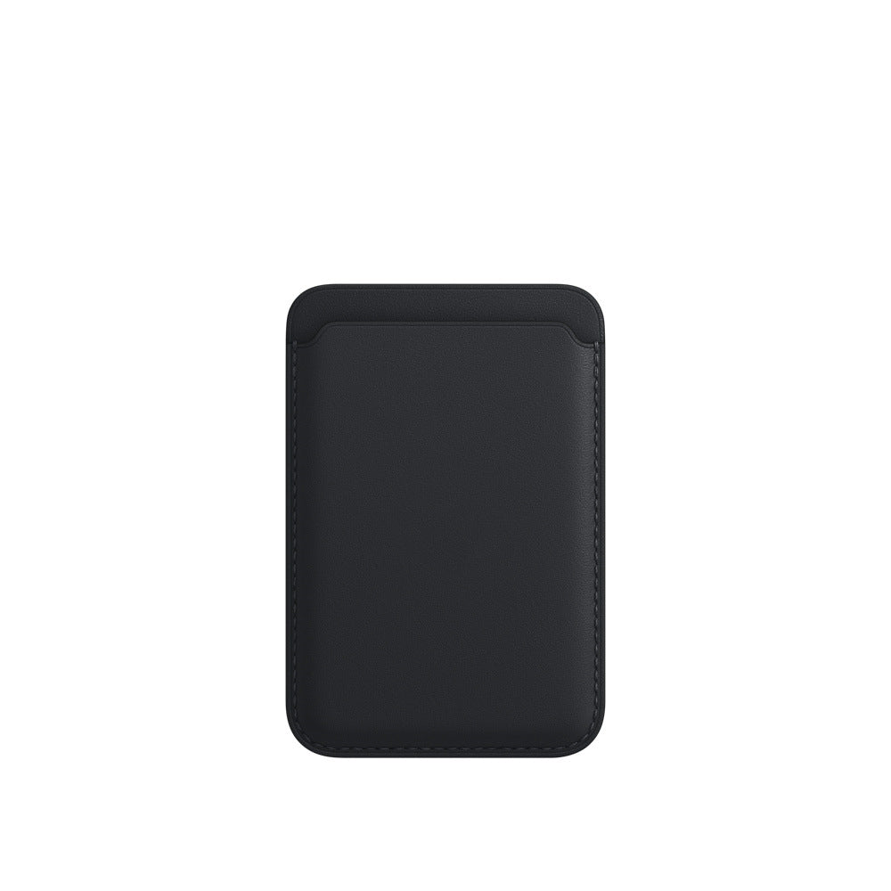 Compatible con Apple, funda protectora para teléfono móvil con tarjetero magnético, funda de piel MagSafe.