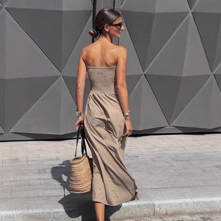 French-style Elegant Strapless Dress For Women