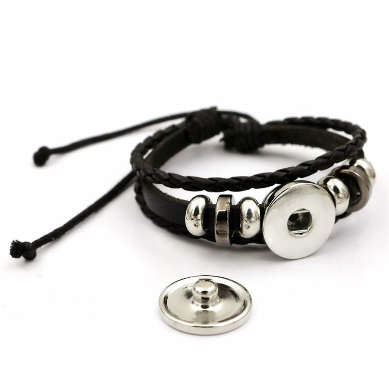Pulsera de cuero luminosa para parejas de amantes del sol y la luna