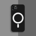 Funda magnética para teléfono con borde recto y carcasa líquida para cubo de Rubik Magsafe