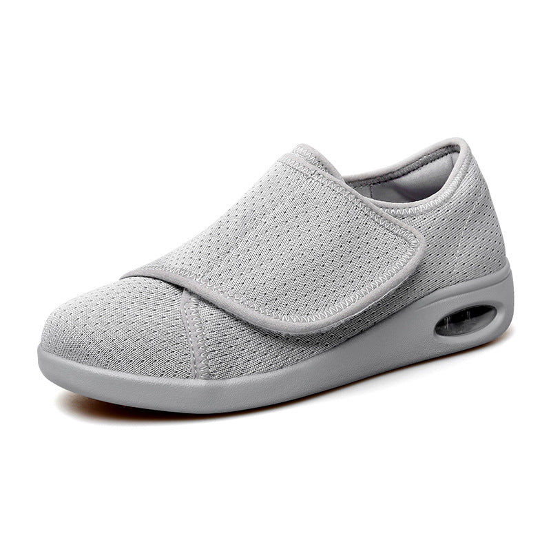 Zapatillas deportivas de malla transpirable, antideslizantes y resistentes al desgaste con velcro para personas de mediana edad y mayores.