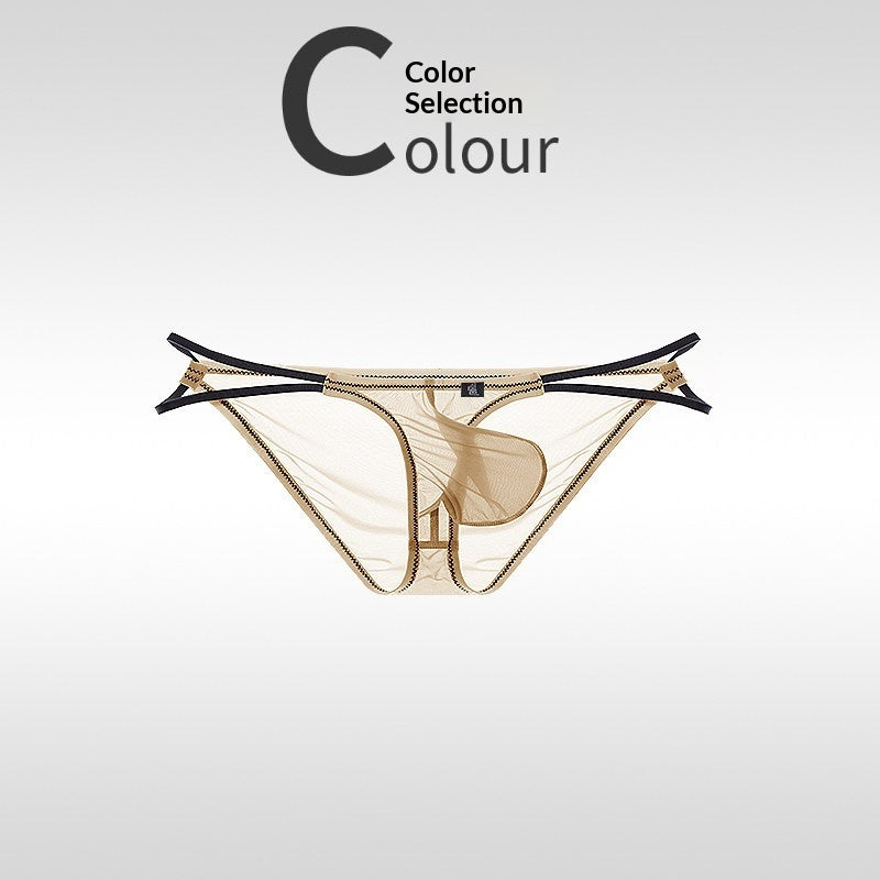 Calzoncillos ultrafinos de seda helada para hombre con cinturilla adelgazante