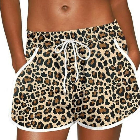 Pantalones cortos de estilo hawaiano para mujer, para estilos europeos y americanos