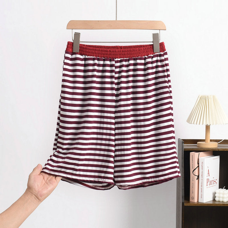 Japanese-style Loose-fitting  Wearable Large-size Bit-cotton Loungewear Pants