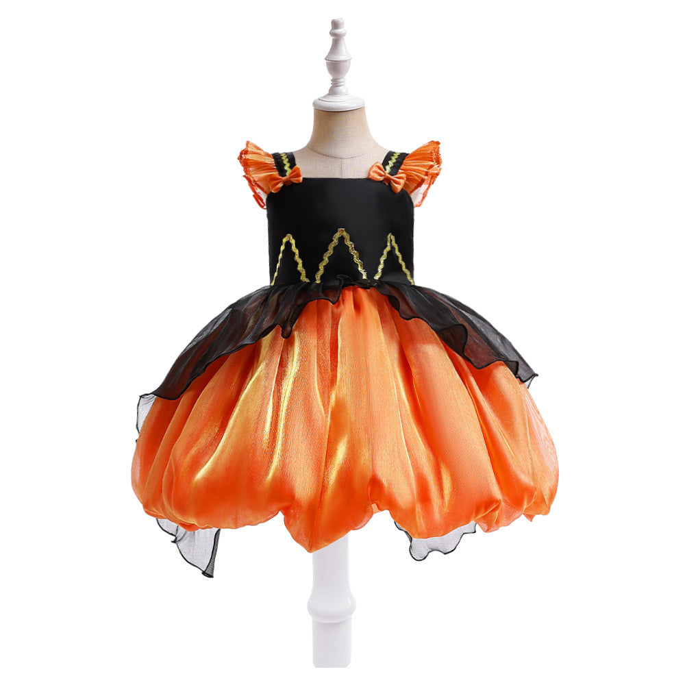Disfraz de bruja de Halloween para actuación, vestido de princesa