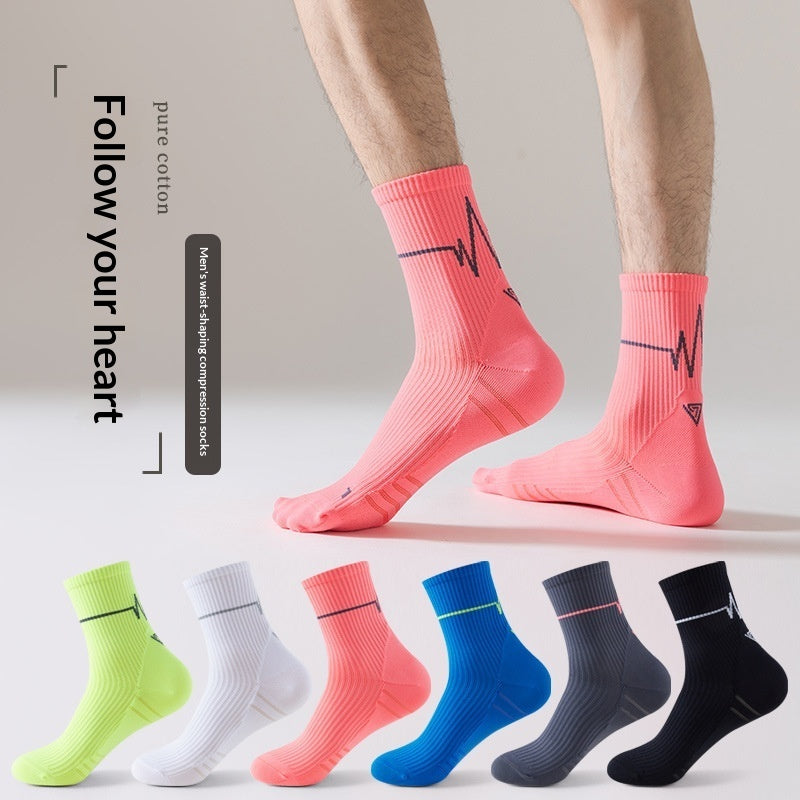 Sweat-wicking Training Running Socks Mid-calf Socks ECG