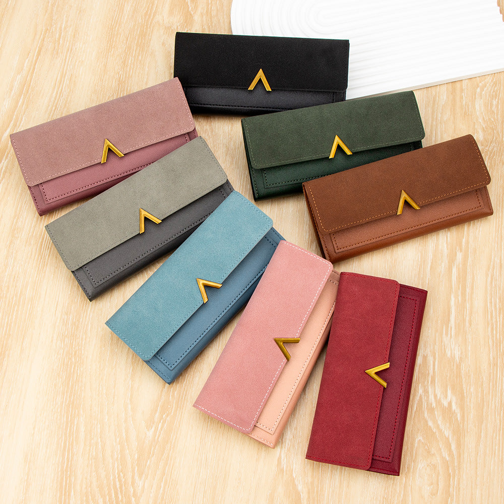 Cartera larga sencilla y de moda para mujer