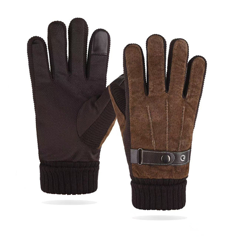 Guantes térmicos resistentes al viento y con pantalla táctil para ciclismo al aire libre en otoño e invierno.