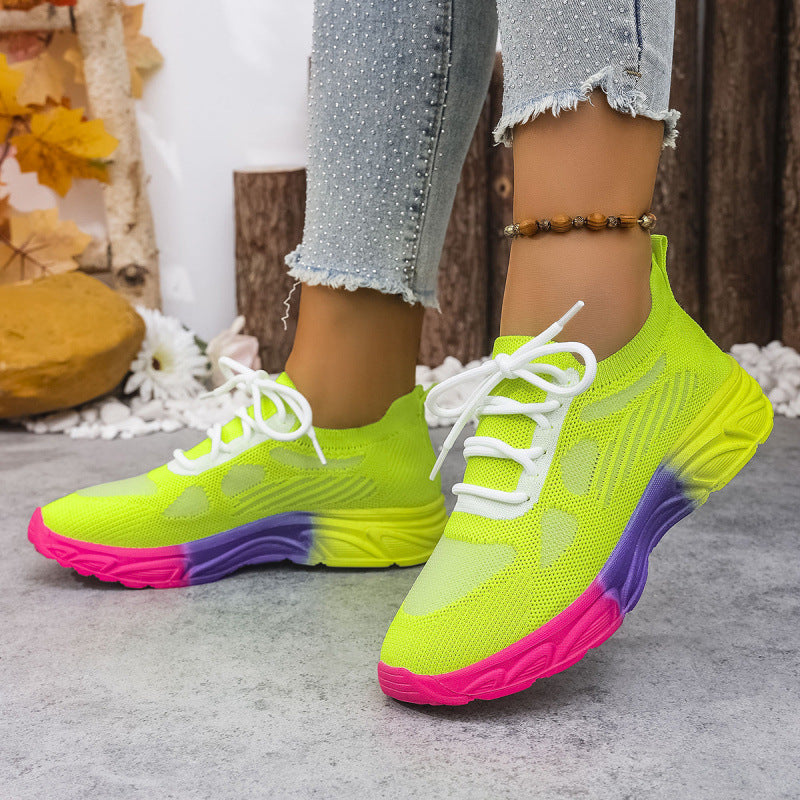 Zapatos planos informales elegantes de punta redonda y corte bajo para mujer