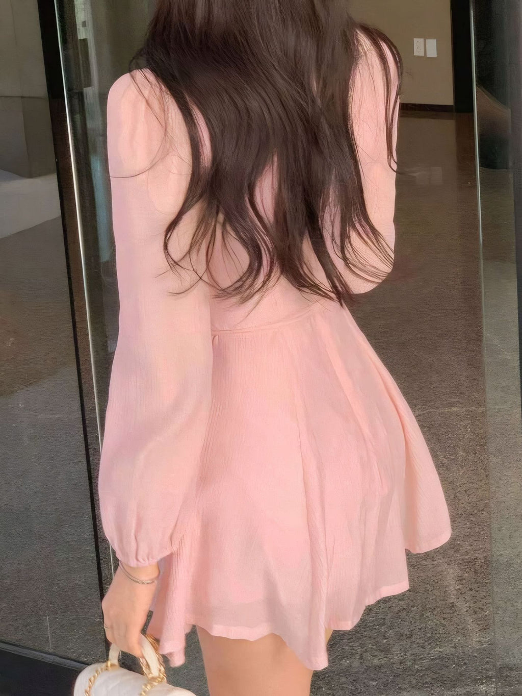 Vestido elegante de verano para mujer, estilo coreano, estilo francés, con escote cuadrado y alta gama.