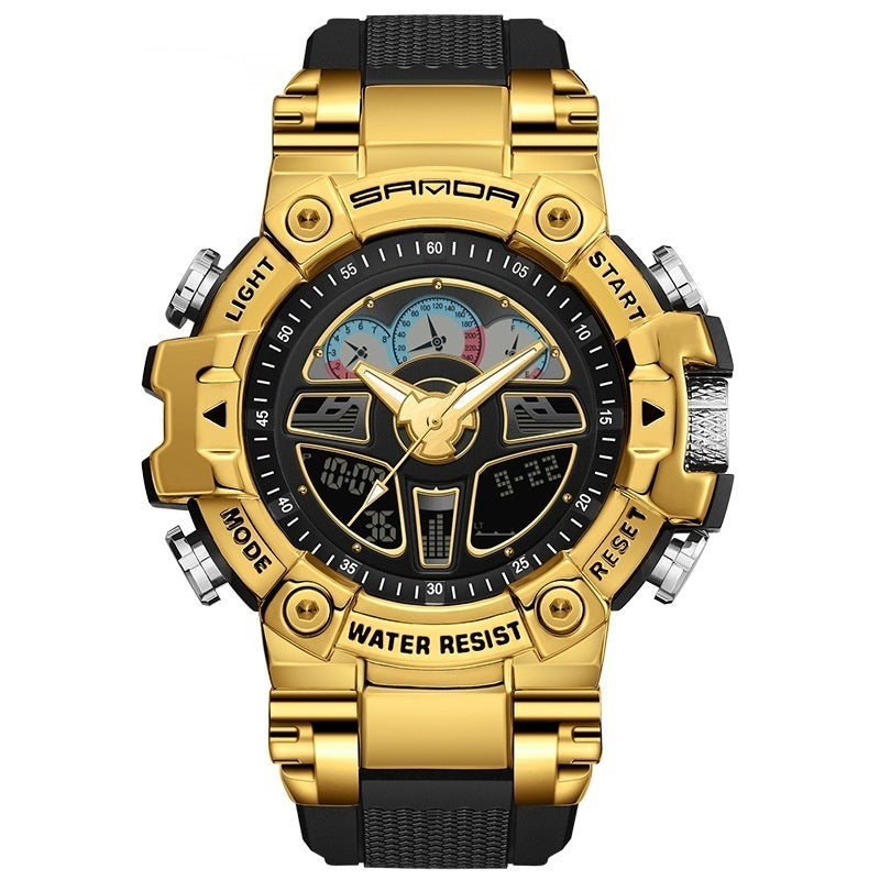 Reloj digital multifunción resistente al agua y moderno para estudiantes.