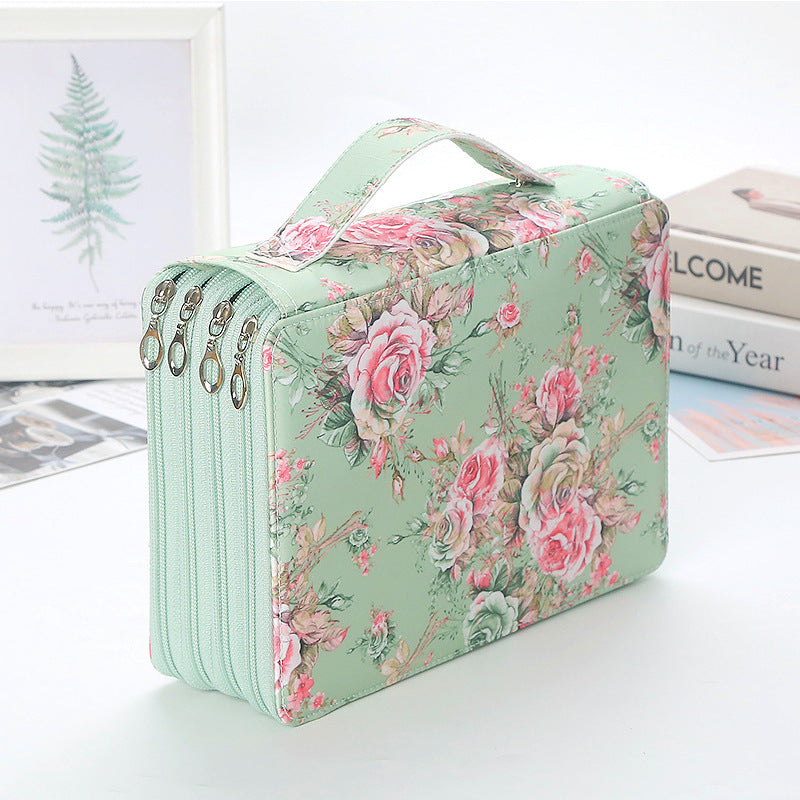 200-Compartment High-Capacity Art Student Tote Bag
