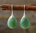 High-quality Natural Stone Powder Crystal Pendant Earrings