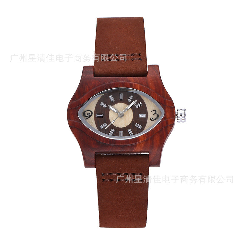Reloj de madera informal Qians: un reloj de sándalo de alta calidad con una esfera llamativa.