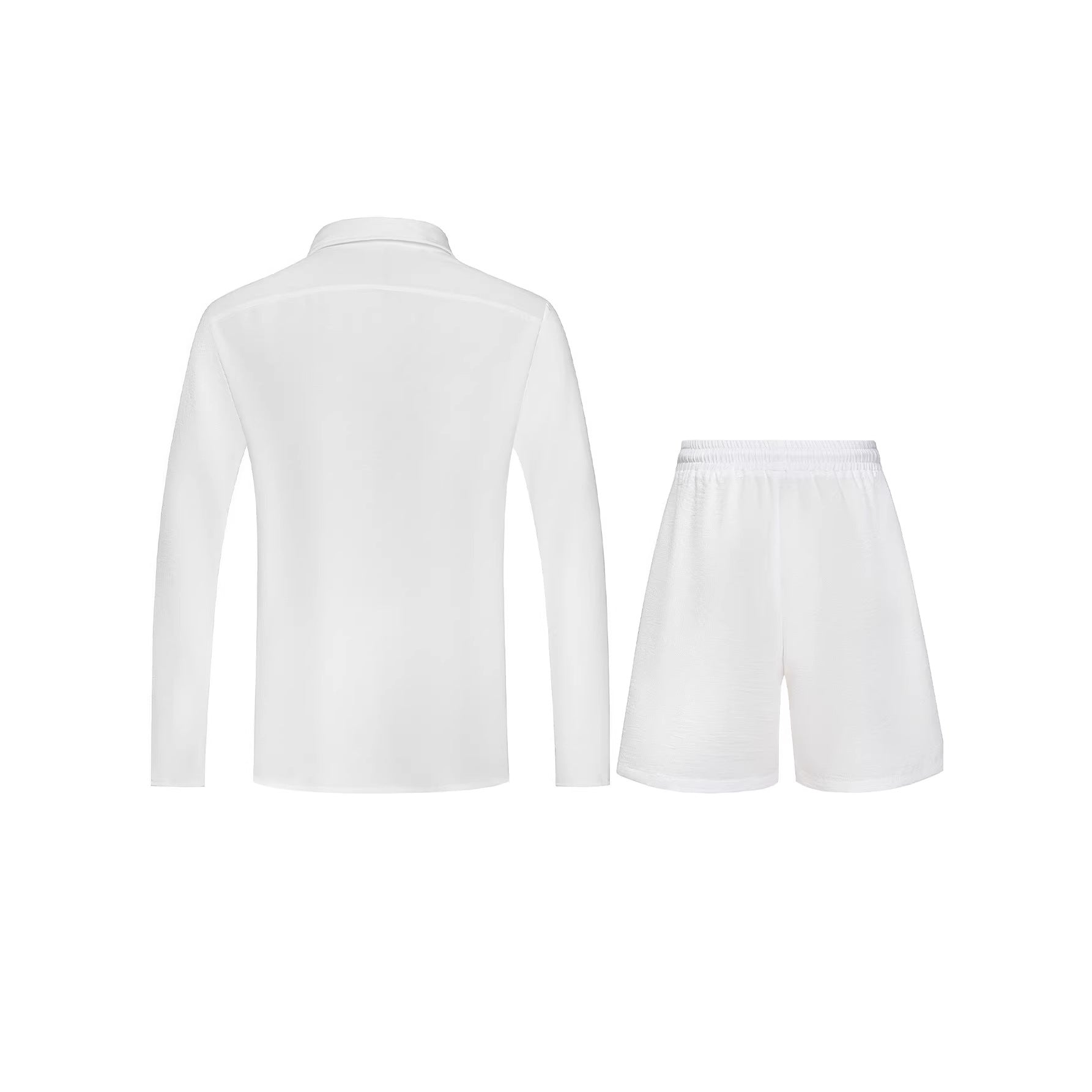 Men's Casual Formal Shirt And Shorts Set