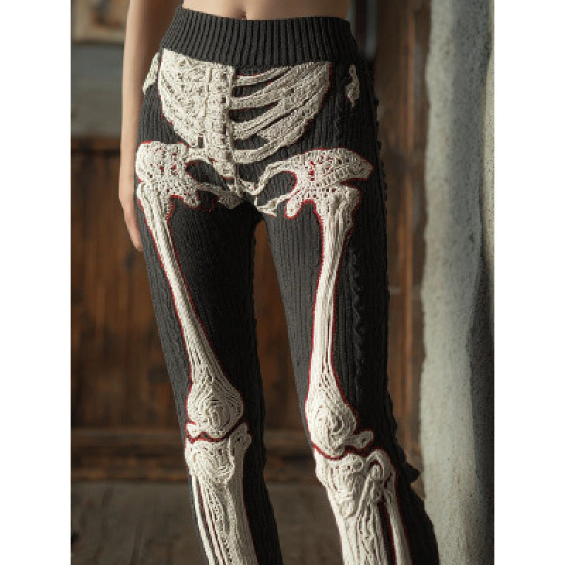 Leggings de punto estampados de moda para mujer que combinan con todo
