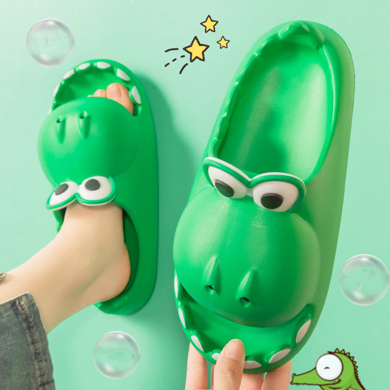 Zapatillas de dinosaurio para niños, venta al por mayor, sandalias de EVA con dibujos animados de verano para padres e hijos, para exteriores, para el hogar, para mujeres, hombres y niños, lindas zapatillas para bebés.