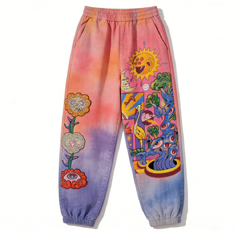 Pantalones tobilleros estampados para hombre