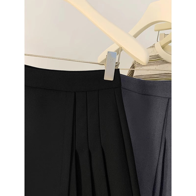 Loose-fitting Figure-flattering Versatile Wide-leg Pantskirt Shorts