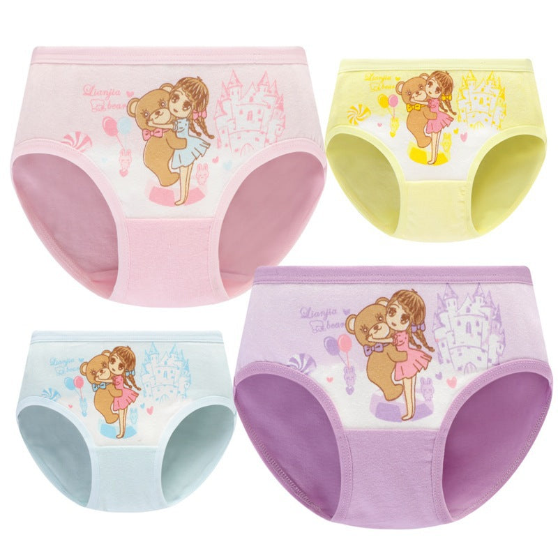 Ropa interior para niñas, ropa interior de algodón para niños, calzoncillos para bebés, pantalones cortos para estudiantes.