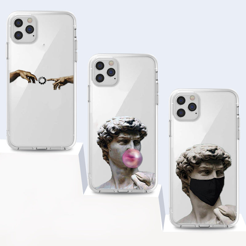 Funda de silicona transparente para teléfono con diseño de mapa de moda