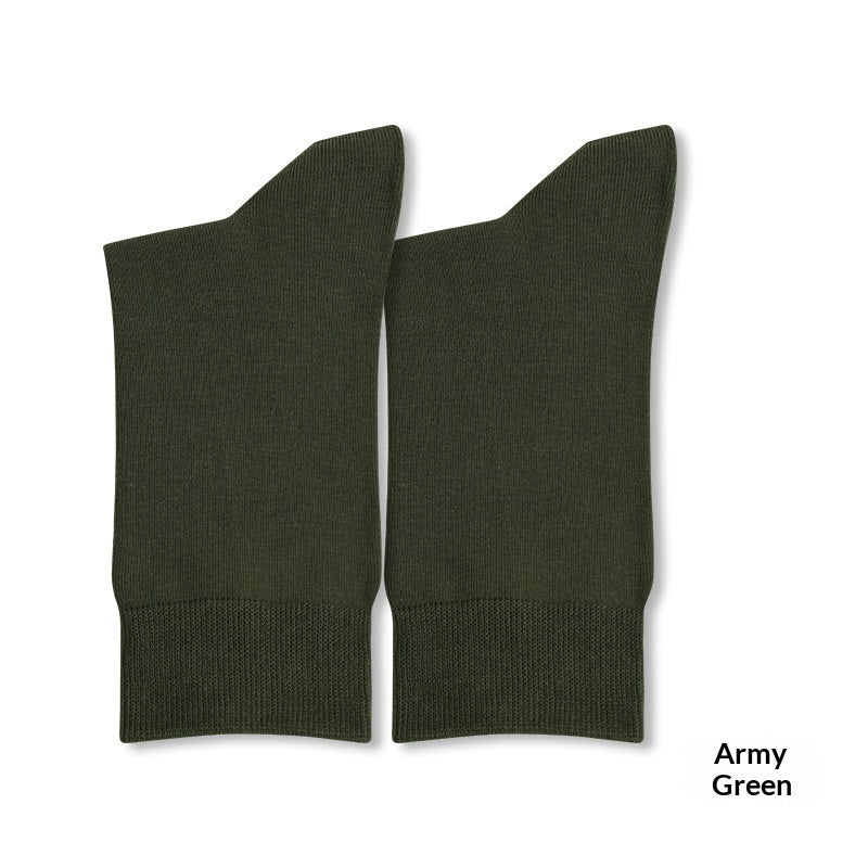 Pure Cotton Casual Antibacterial Deodorizing Mid-calf Socks