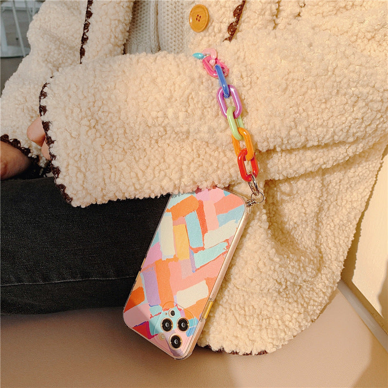 Funda protectora personalizada para teléfono móvil con pulsera