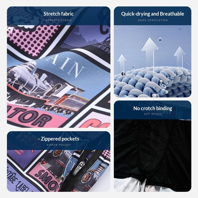 Shorts de playa holgados de secado rápido para parejas con estampado digital