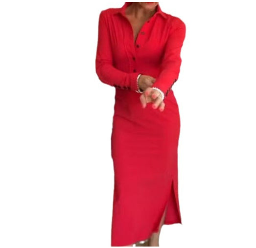 Vestido elegante de manga larga para mujer
