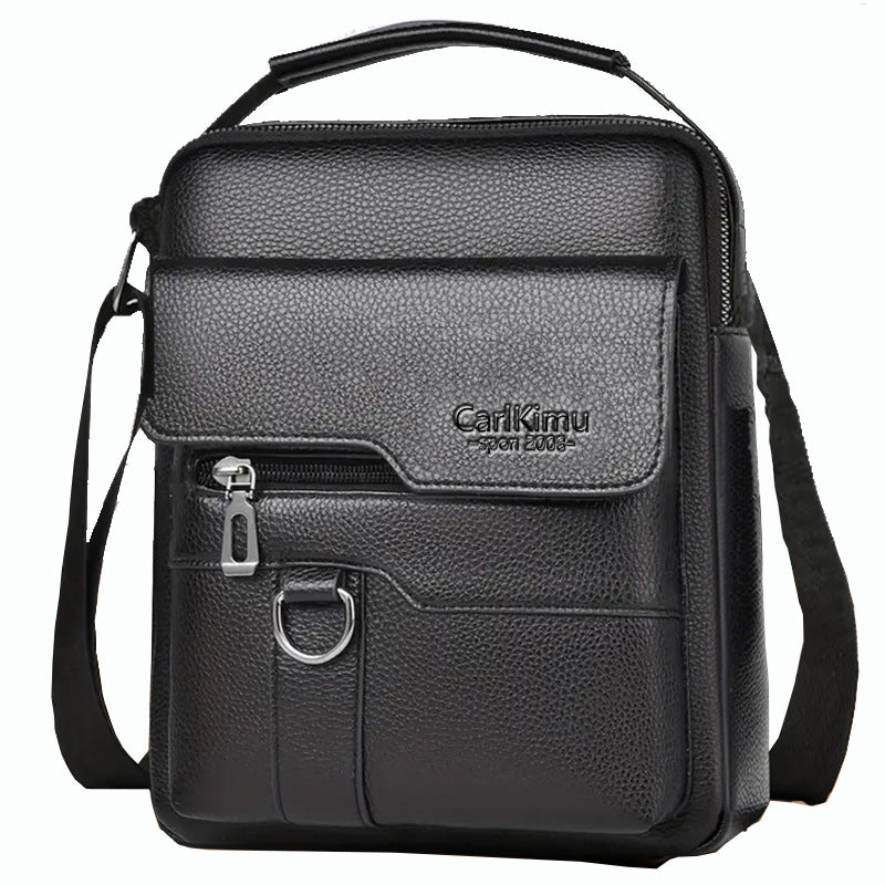 Bolso bandolera de hombro para hombre, de piel de lichi y grano de lichi.