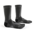 Calcetines antideslizantes de cinco dedos para hombre, de media pantorrilla, para correr maratones al aire libre