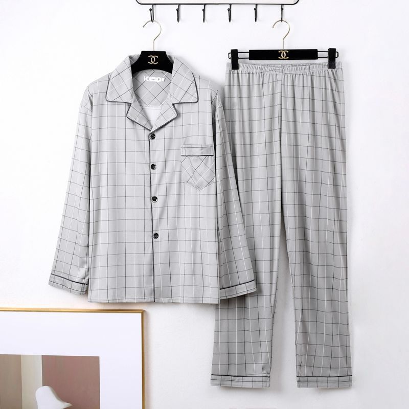 Pijama minimalista de manga larga para hombre