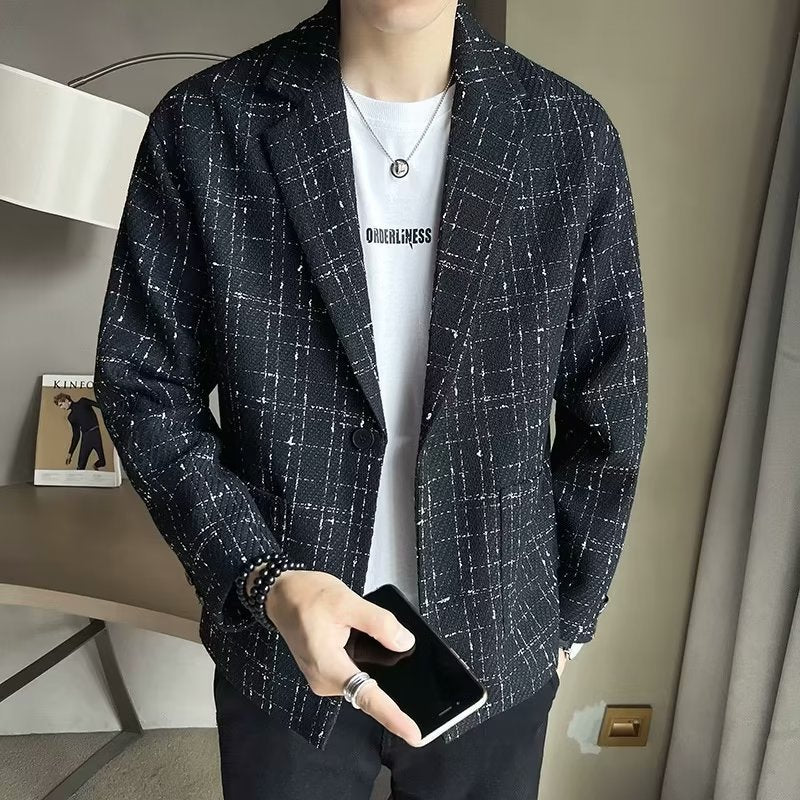 Blazer a cuadros vanguardista para hombre