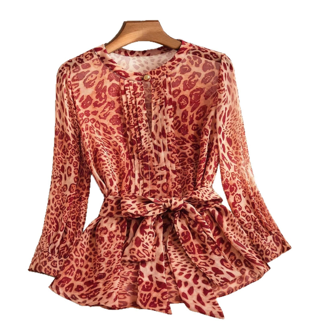 Loose-fit Chic Chiffon Blouse For Women