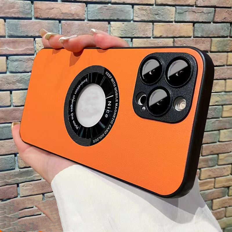 Funda de piel de grano de lichi para iPhone 15 PRO