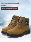 Botas térmicas de algodón con ribete de piel de oveja para hombre
