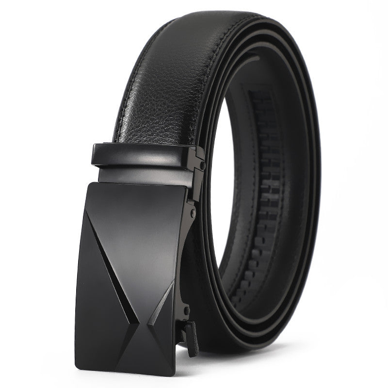 Cinturón de cuero genuino para hombre con hebilla automática